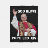 新しい教皇レオ14カトリックのギフトマーチお土産ca フリースブランケット (正面)