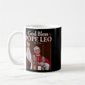 新しい教皇2025 God Bless Pope Leo May 8th 2025新 コーヒーマグカップ (左)