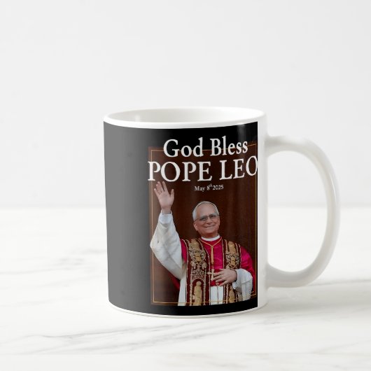 新しい教皇2025 God Bless Pope Leo May 8th 2025新 コーヒーマグカップ (右)