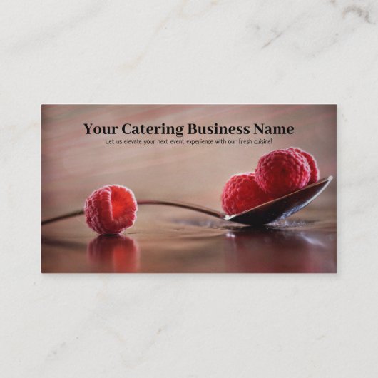新しい料理のケイタリングビジネスカード 名刺 (裏面)