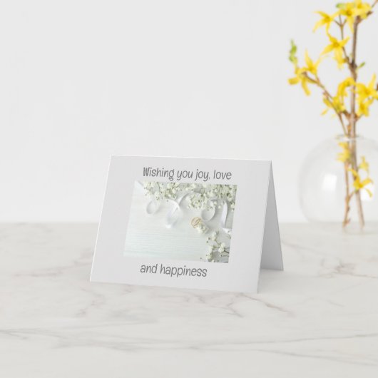 新しい新婚の人々を願う カード (黄色い花)