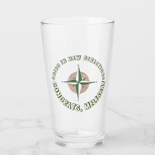 新しい方向に進むキャンピングハイキングコンパス タンブラーグラス (正面)