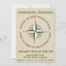 新しい方向コンパスが退職遠くにパーティーへ 招待状