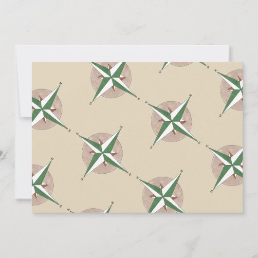 新しい方向コンパスが退職遠くにパーティーへ 招待状 (裏面)