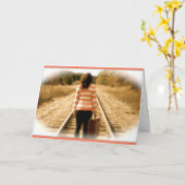 新しい旅に幸運を祈る カード (黄色い花)