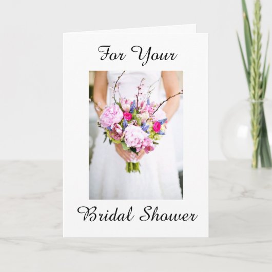 新しい旅の願いを込めたブライダルシャワーカード 招待状 (正面)