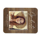 新しい旅素朴の卒業発表マグネット マグネット (横)