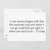 新しい旅 ポストカード (正面/裏面)