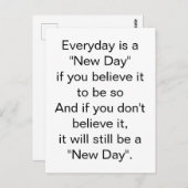 新しい日が続く感動的 ポストカード (正面/裏面)