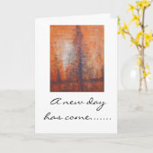 新しい日が過ぎ来た – グリーティングカード (黄色い花)
