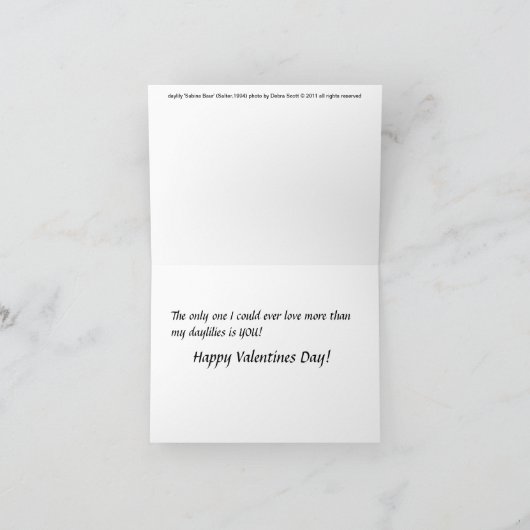 新しい日の庭 – バレンタインより多くの日の光 シーズンカード (内部)