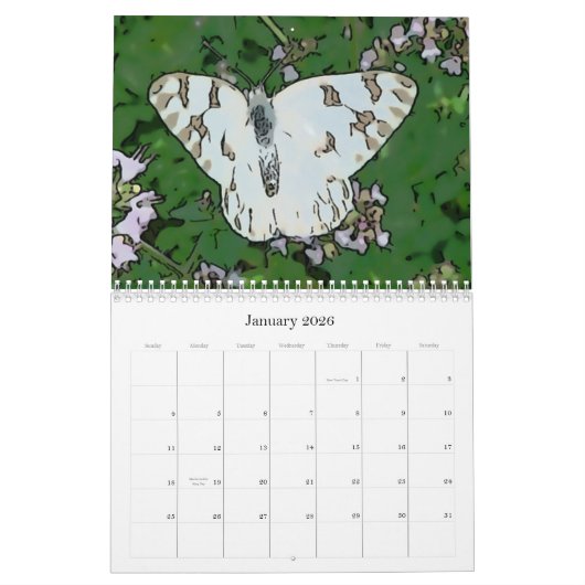 新しい日はスタイル2012のカレンダーの水彩画の庭いじりをします カレンダー (1月 2026)