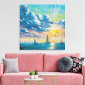 新しい日を迎え入れる キャンバスプリント (インサイチュ (リビング))