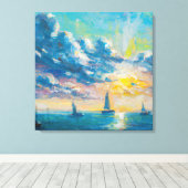 新しい日を迎え入れる キャンバスプリント (インサイチュ (ウッドフロア))