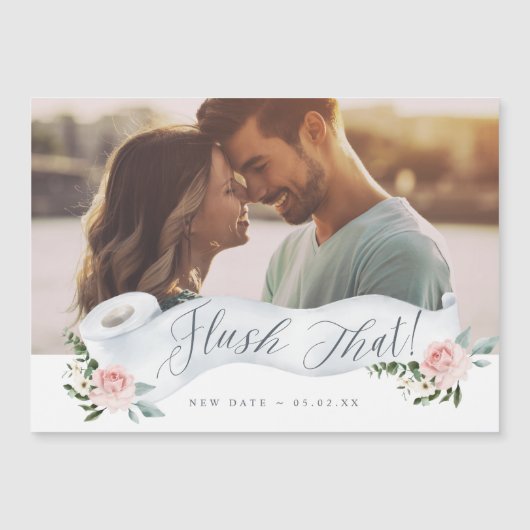 新しい日付のトイレの紙転がフローラ写真を流す (正面)