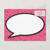 新しい日付の変更ピンク色のモダンおもしろい ポストカード (裏面)