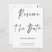 新しい日付の結婚発表の予約 ポストカード (正面/裏面)