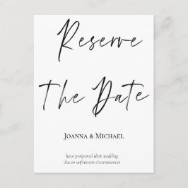 新しい日付の結婚発表の予約 ポストカード