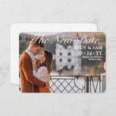 新しい日付写真延期案内 案内状 (正面/裏面)