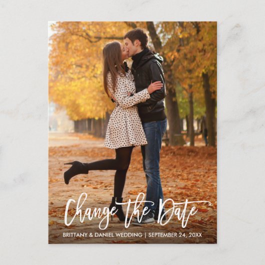 [新しい日付]日付ブラシスクリプモダントを変更する ポストカード (正面)