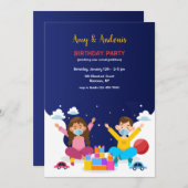 新しい日常の子供たちの遊び 招待状 (正面/裏面)