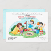 新しい日常の屋外バースデーパーティー 招待状 (正面/裏面)