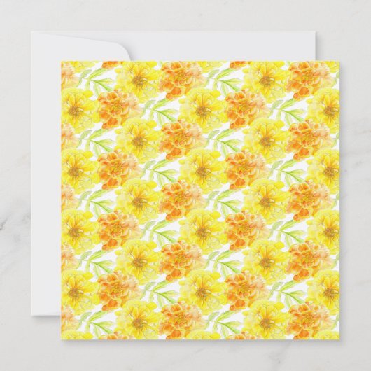 新しい日救付の黄色の結婚マリゴールド セーブザデート (裏面)