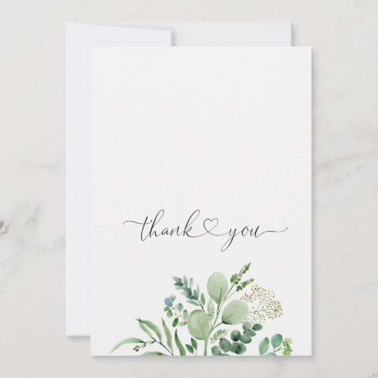 新しい日程に延期された水彩画ユーカリを保存 招待状 (裏面)