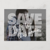 新しい日結婚付の写真を再び救お試しください。 案内ポストカード (正面)