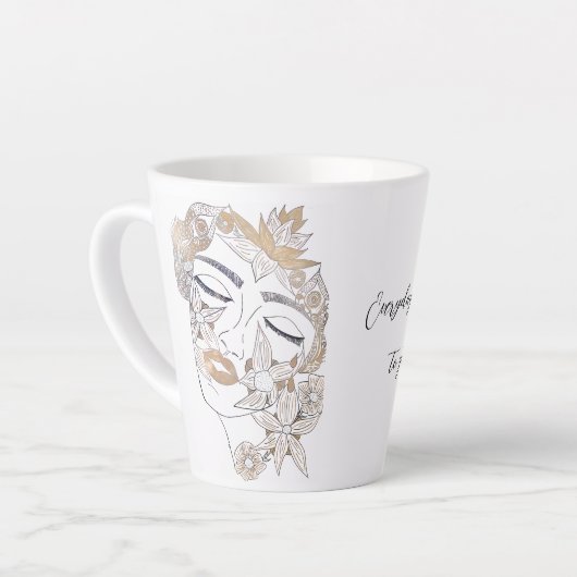 新しい日 カフェラテマグ (左アングル)