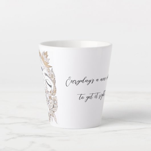 新しい日 カフェラテマグ (正面)