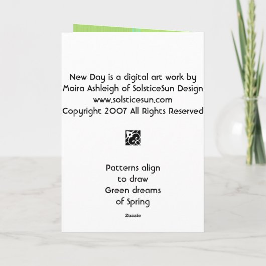 新しい日 カード (裏面)