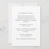 新しい日 同じ愛 小さな結婚式 縮小された写真 案内状 (裏面)