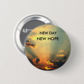 新しい日、新しい希望ボタン 缶バッジ (正面&裏面)
