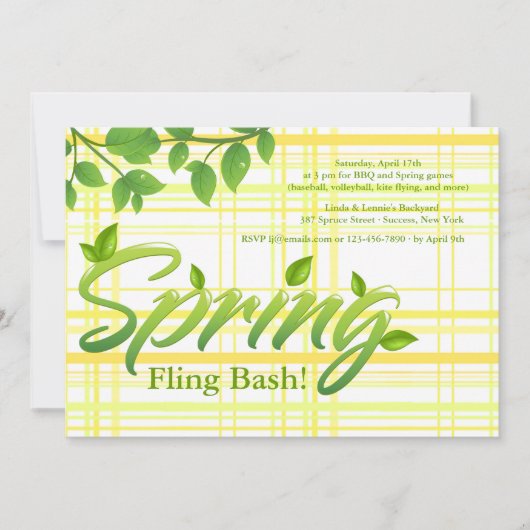 新しい春招待状 招待状 (正面)