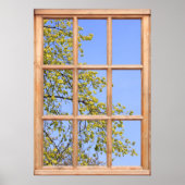 新しい春葉のウィンドウからの表示 ポスター (正面)