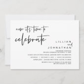 新しい時代の幕開けを祝おう、結婚式の秘密の誓い 招待状 (正面)