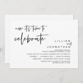 新しい時代の幕開けを祝おう、結婚式の秘密の誓い 招待状 (正面/裏面)