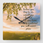 新しい時計を試す スクエア壁時計 (正面)