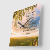 新しい時計を試す スクエア壁時計 (傾斜)