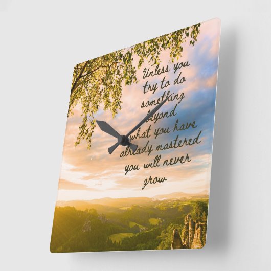 新しい時計を試す スクエア壁時計 (傾斜)