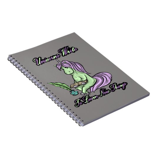 新しい書物にの学ユニコーンSpiral Notebook ノートブック (右側)