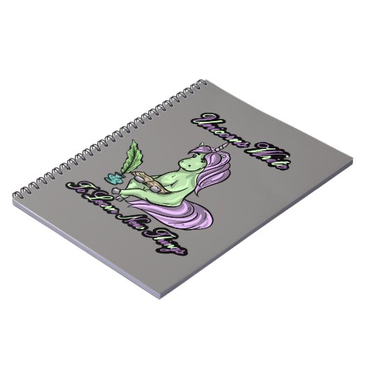 新しい書物にの学ユニコーンSpiral Notebook ノートブック (左側)