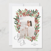 新しい書道JOYフローラクリスマスフォト シーズンカード (正面)