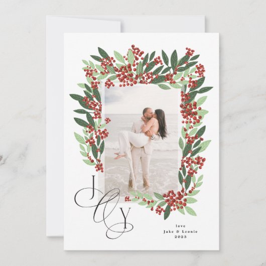 新しい書道JOYフローラクリスマスフォト シーズンカード (正面)