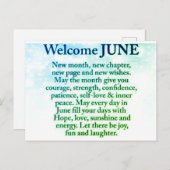 新しい月のはがき ポストカード (正面/裏面)