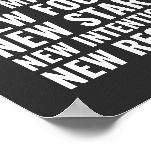 新しい月の最初やる気を起こさせる ポスター (角)