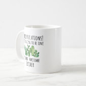 新しい未来の先生祝いの贈り物 コーヒーマグカップ (正面左)