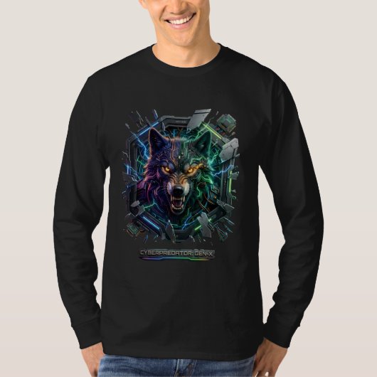 新しい未来的ロボットプレデター Tシャツ (正面)