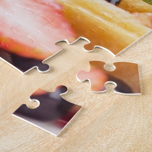 新しい果実フルーツが付いているワッフルのケーキ ジグソーパズル (側面)